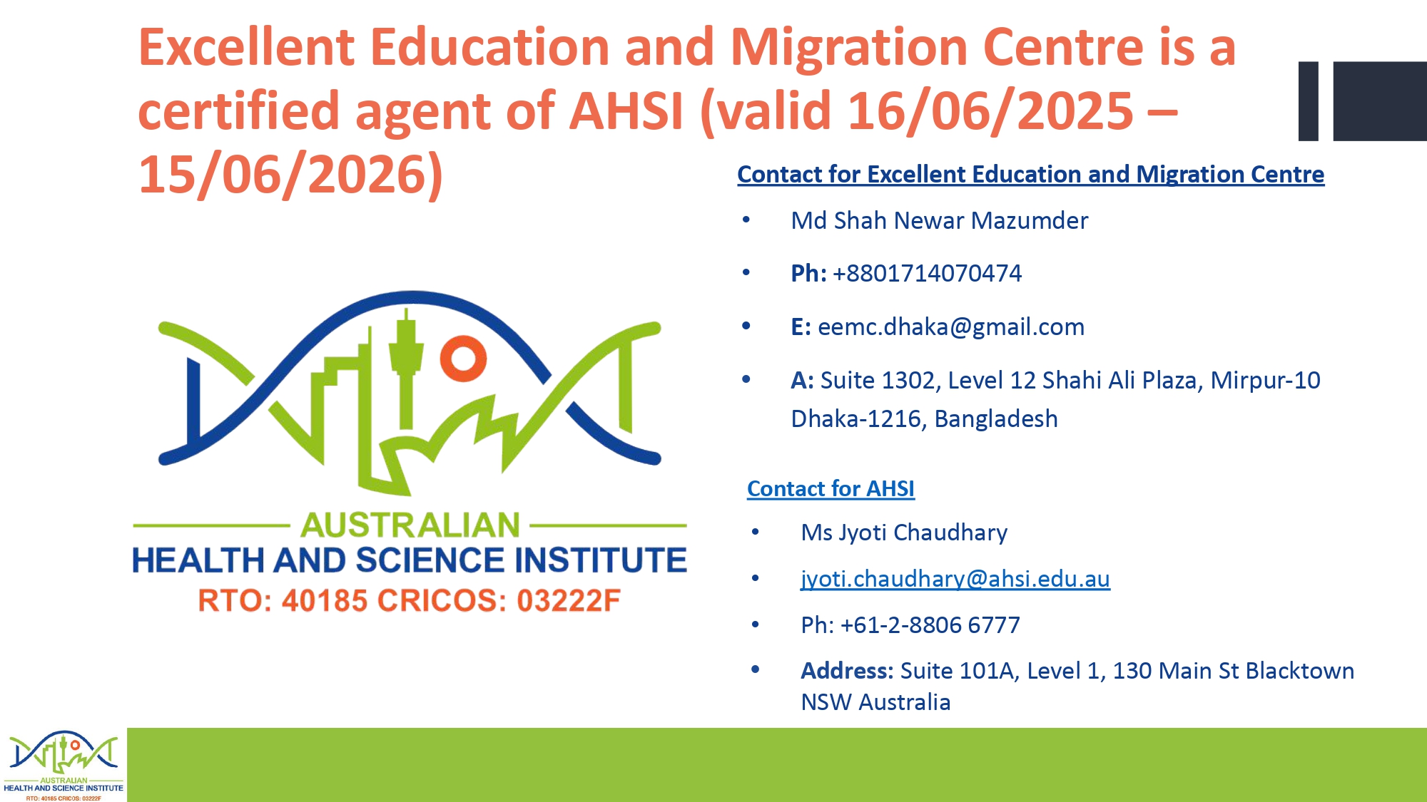 Australian Health Science Institute,Australia